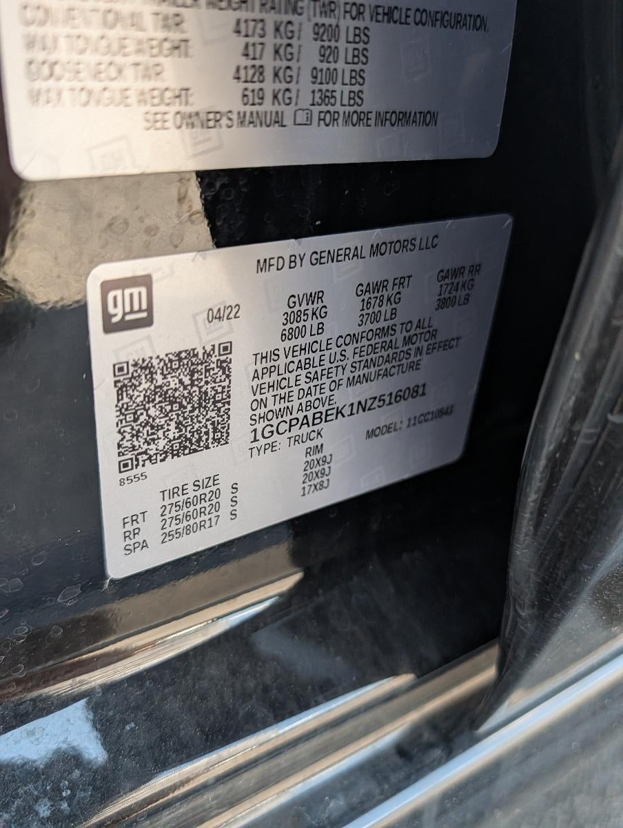 2022 Chevrolet Silverado 1500 Crew Cab Short Box 2-Wheel Drive Custom