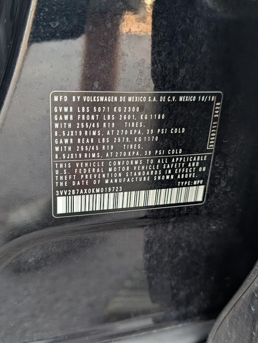 2019 Volkswagen Tiguan 2.0T SEL R-Line 4MOTION