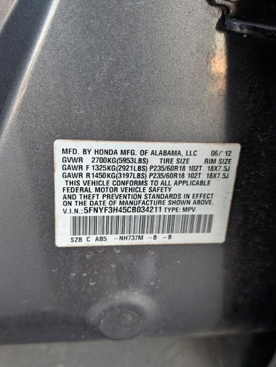2012 Honda Pilot 2WD EX