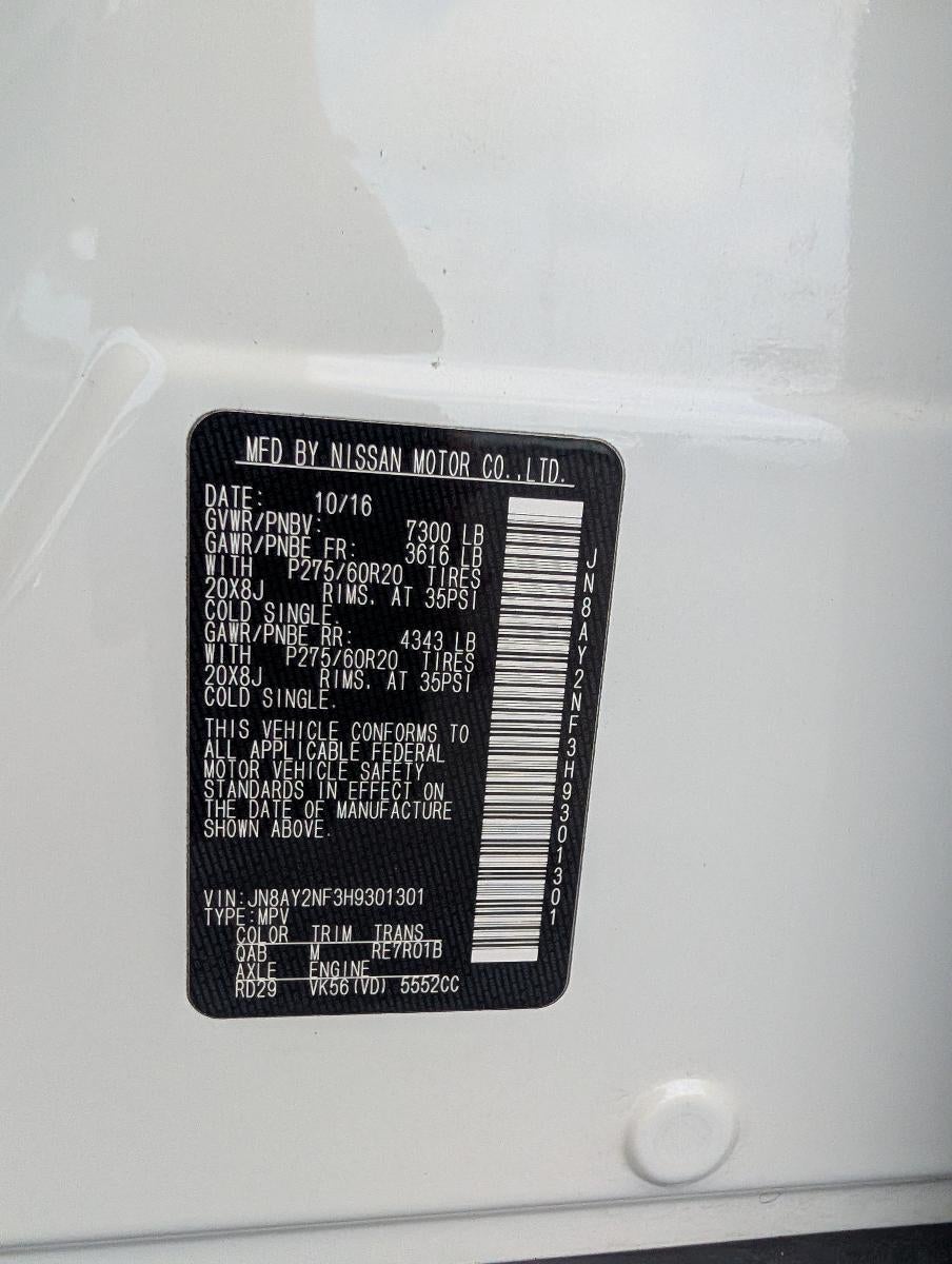 2017 Nissan Armada 4x2 Platinum