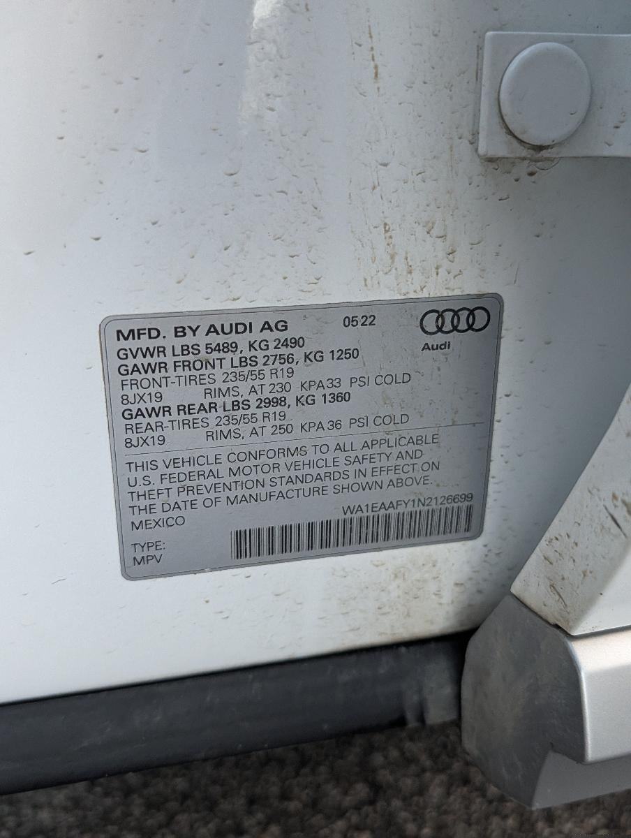 2022 Audi Q5 S line Premium Plus 45 TFSI quattro