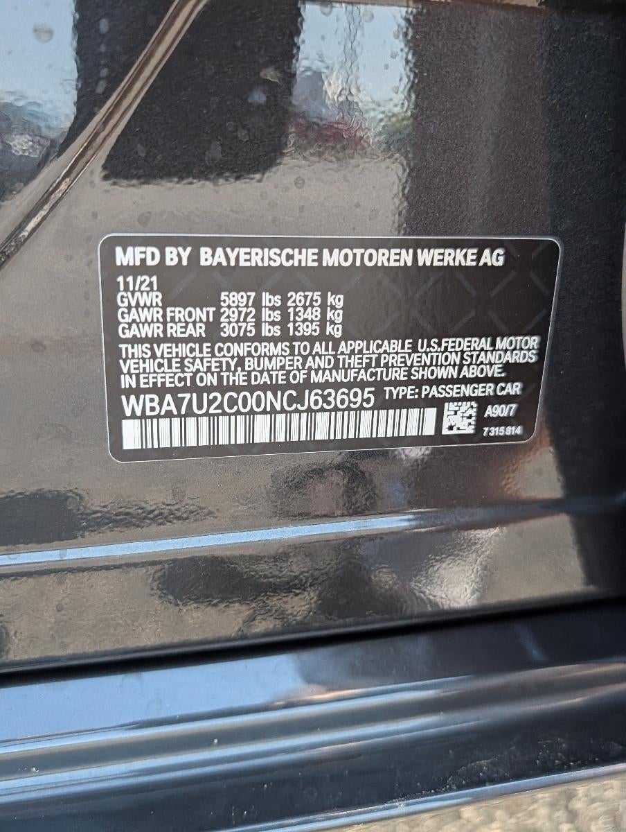 2022 BMW 750i xDrive Sedan